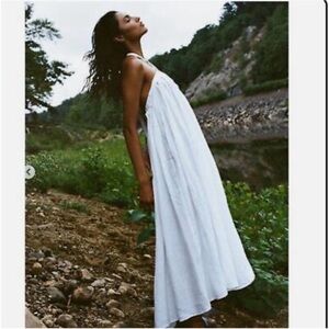 Mara Hoffman Graziella White Dress Skirt Convertible Linen A-Line Size Small